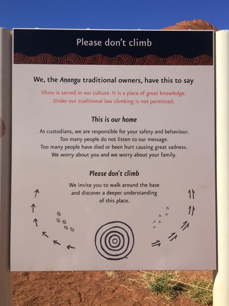 Uluru. Look but don’t climb?