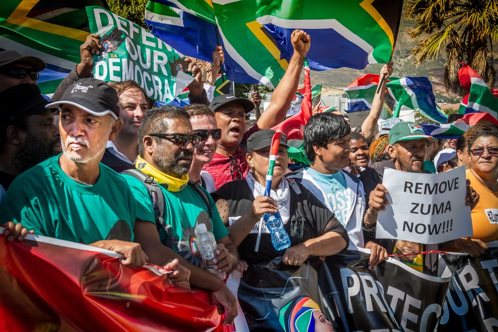 Protests in South Africa against President Jacob Zuma