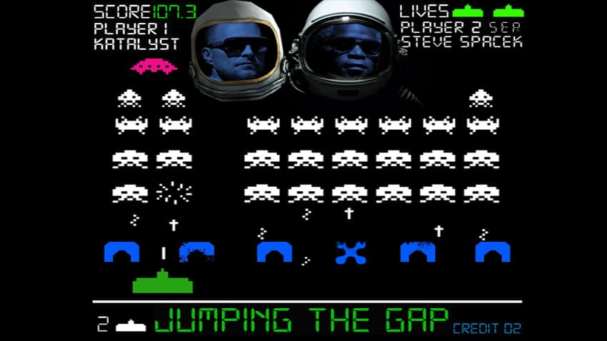 Space Invadas Talk to Jumping The Gap