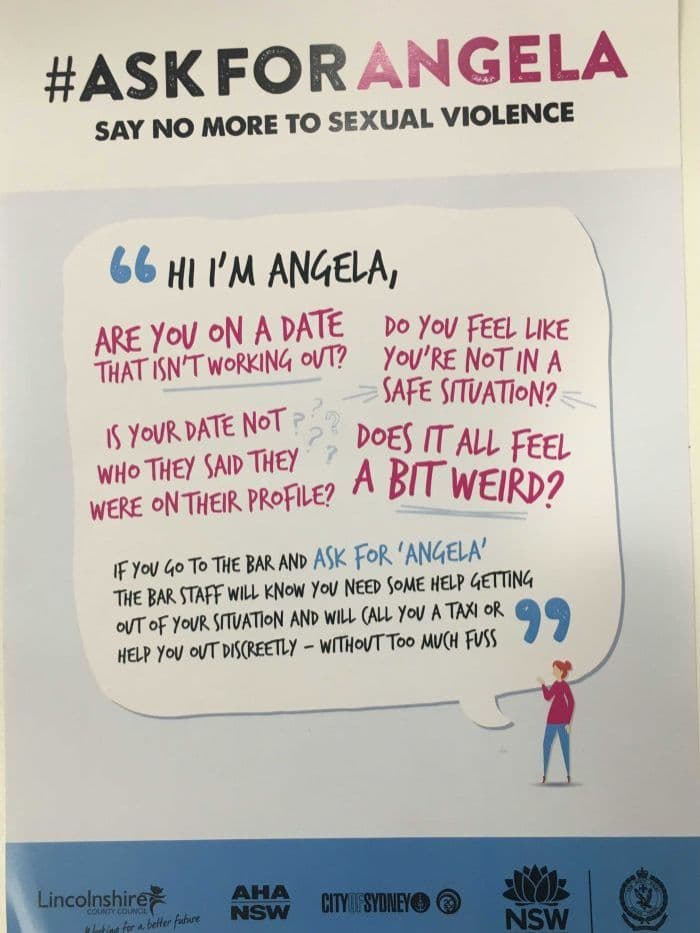 ‘Ask For Angela’ Campaign Launched in Sydney