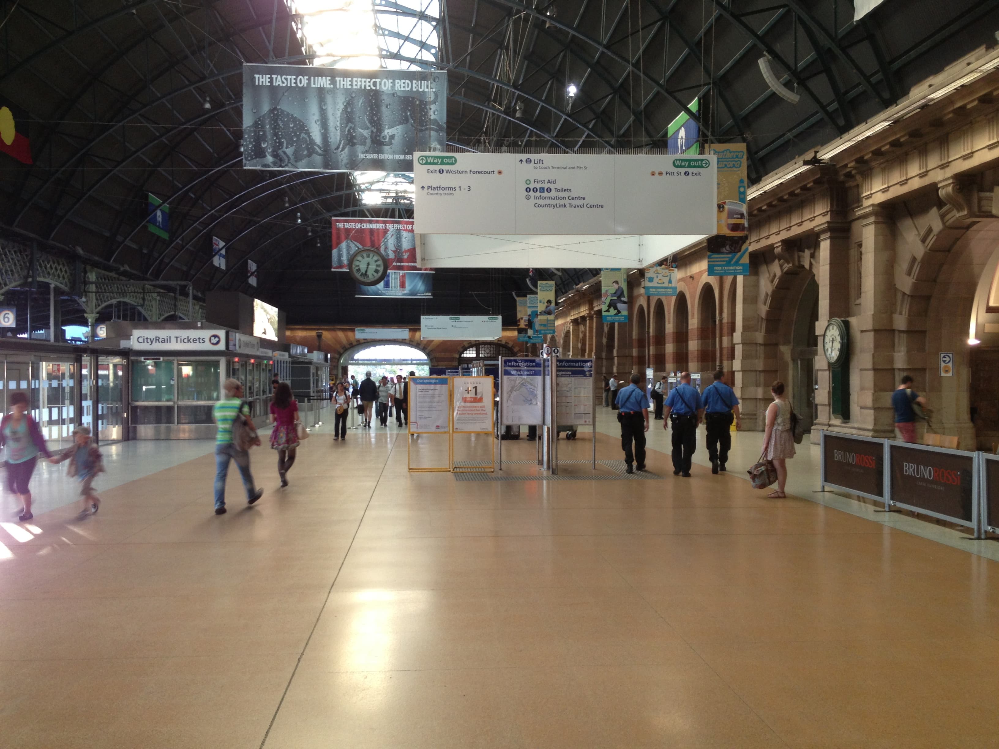 Strip searches along Central Station