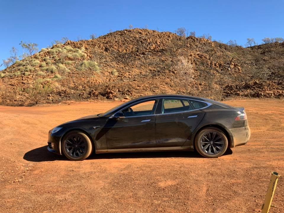 First woman to solo drive around Australia in a Tesla