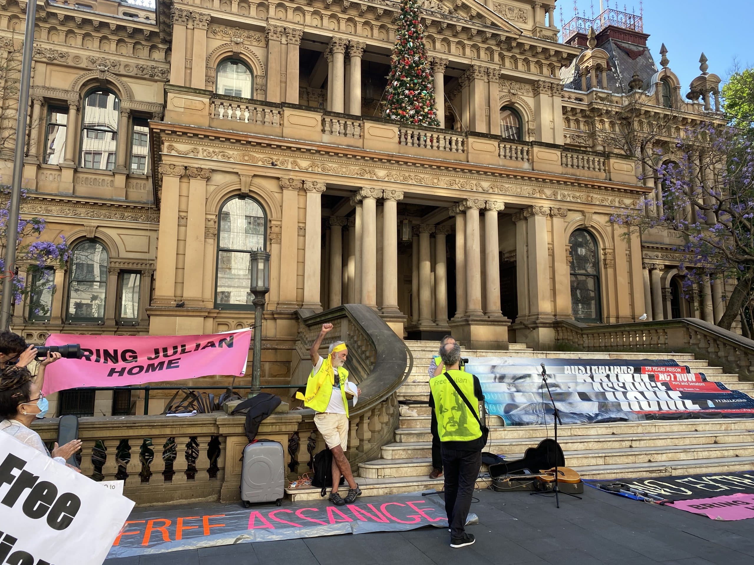 Friday Rally at Town Hall for Julian Assange