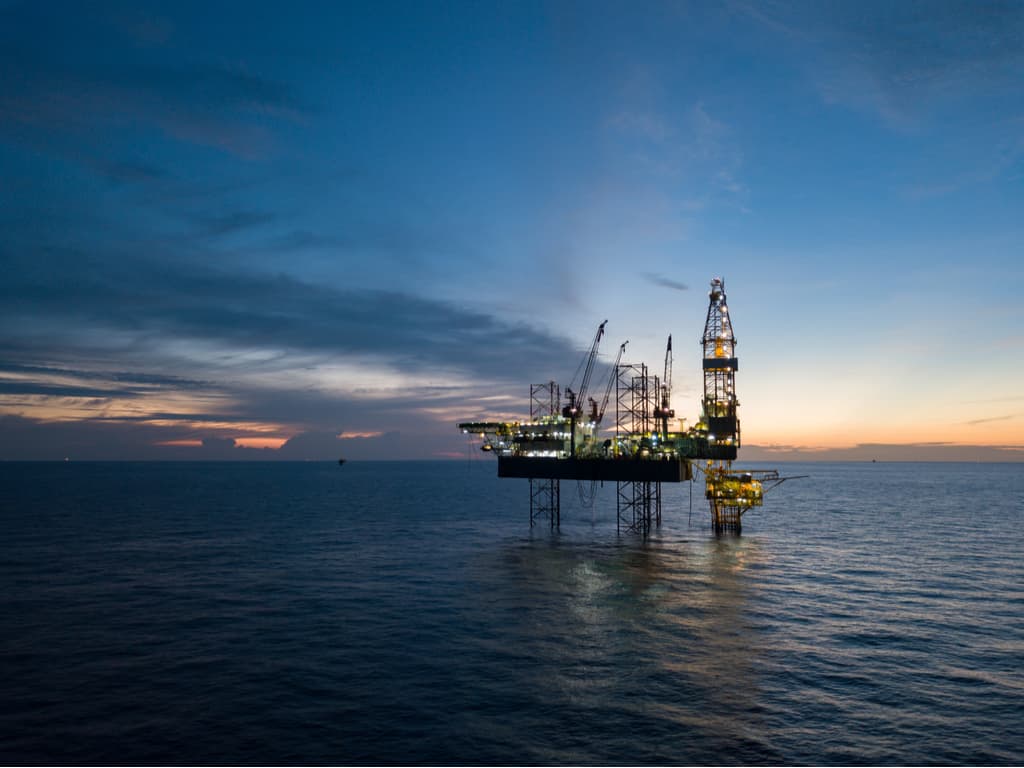 Gas wells across the coastlines