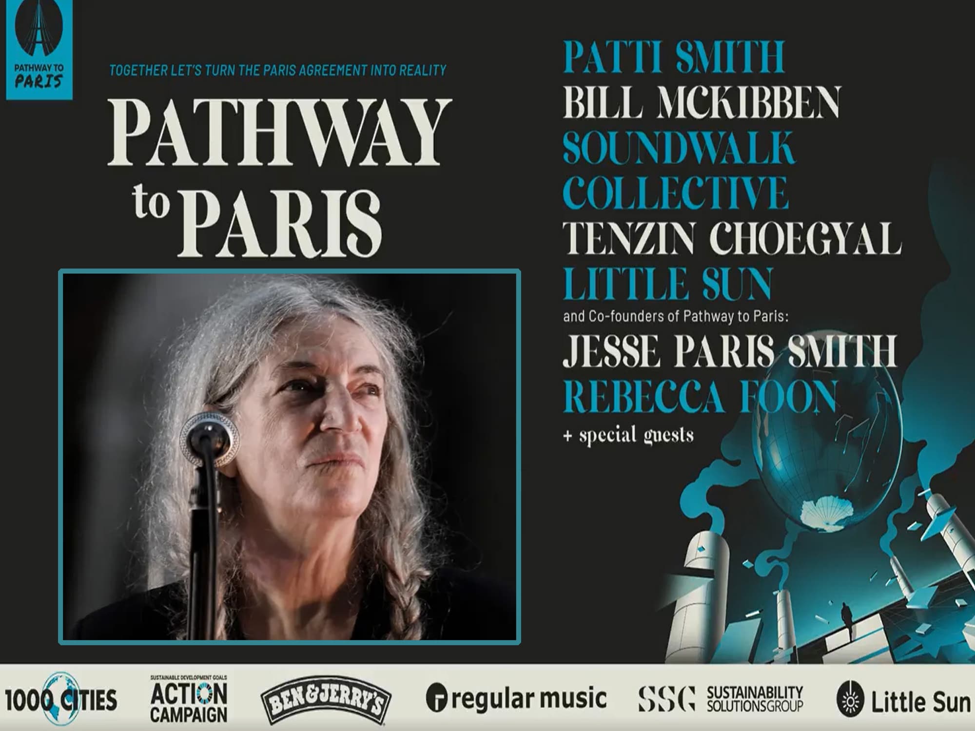 Patti Smith and Brian Eno at COP 26