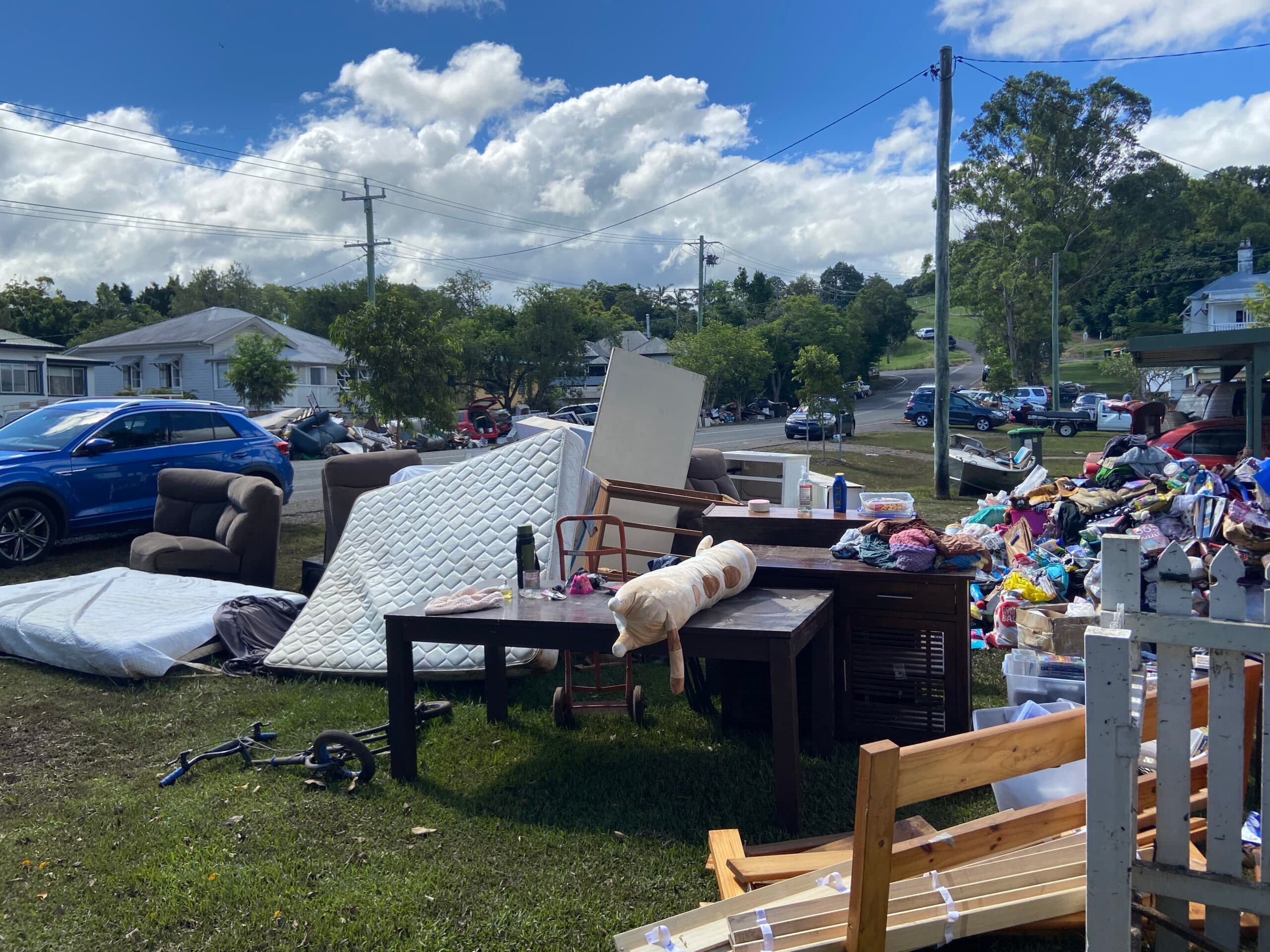 Flood waters contaminated by infectious zoonotic disease