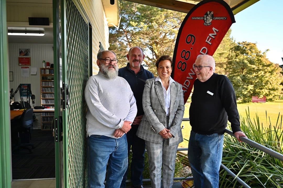 Minister Rowland’s first official visit to a community radio station