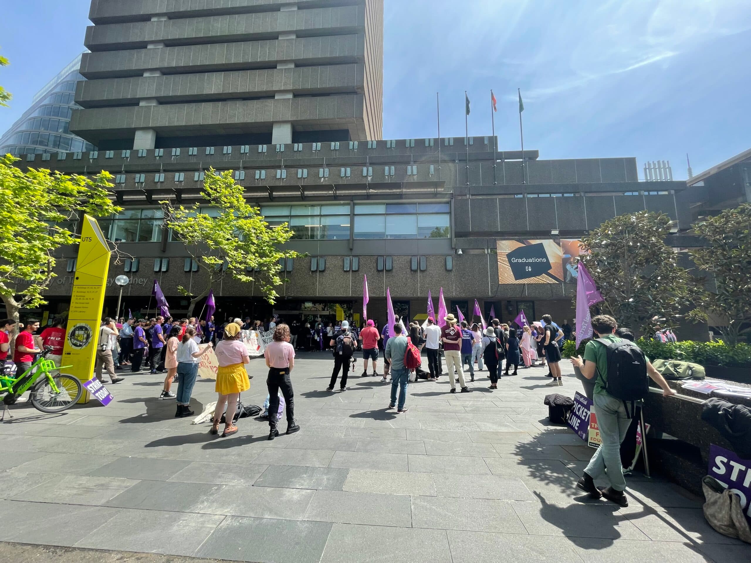 NTEU Holds Strike Outside of UTS