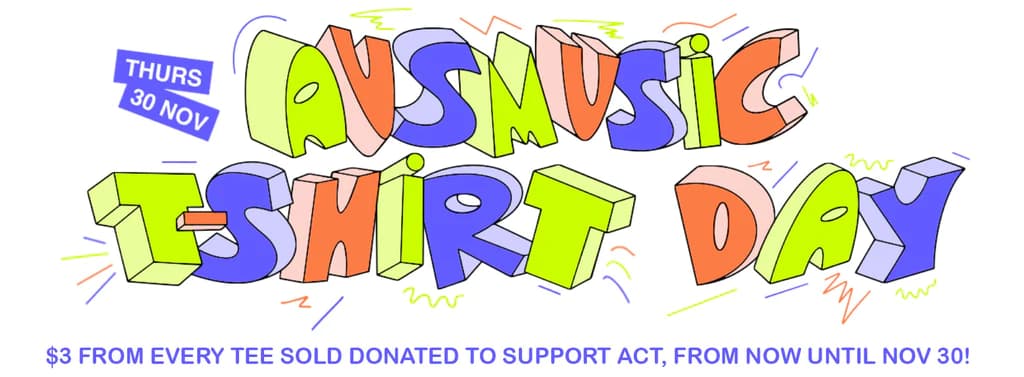 Support Act is back with their annual AusMusic T-Shirt Day