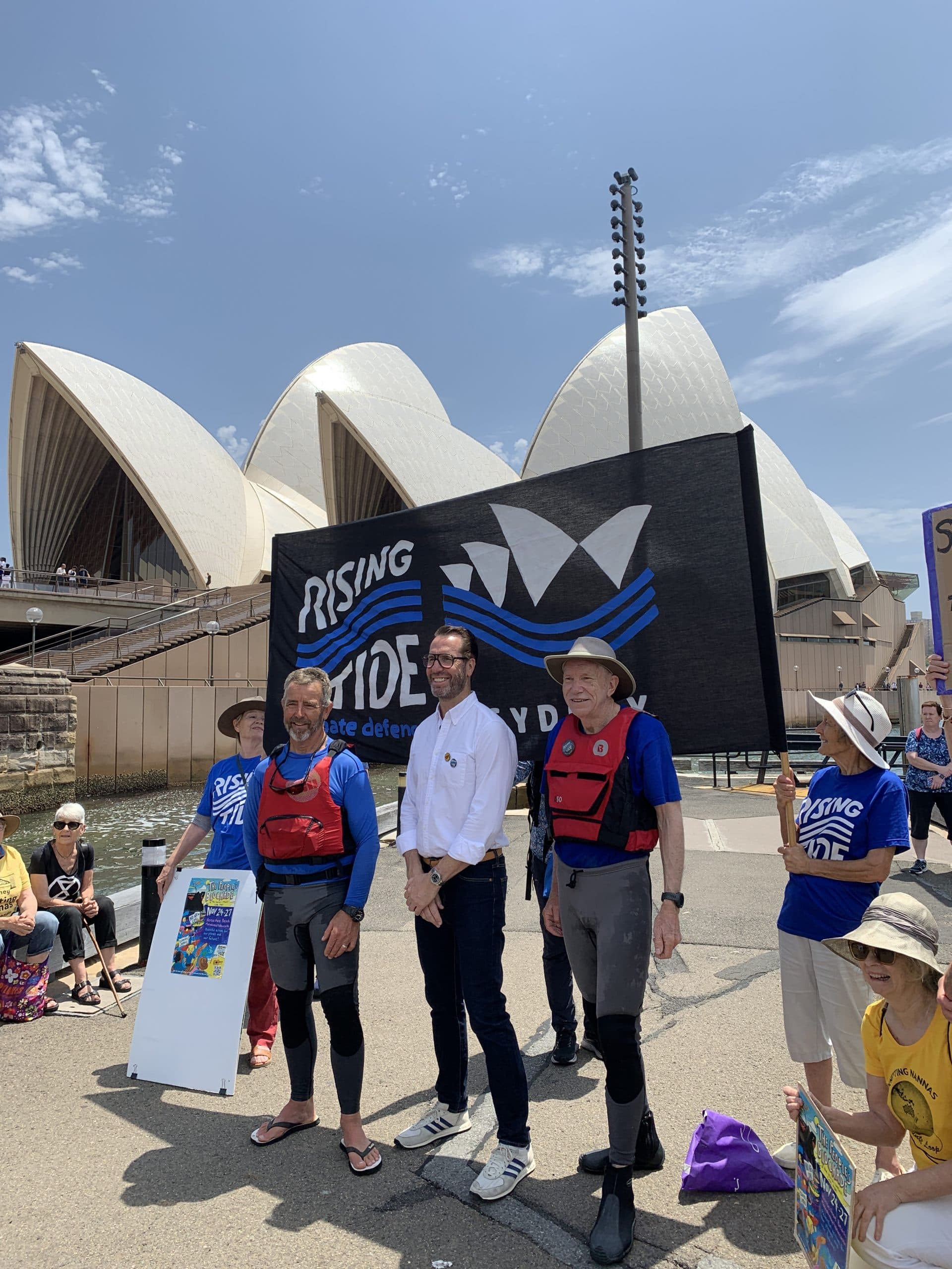 Sail4Sanity: the two grandfathers meet with Adam Worling at the Man O’War steps