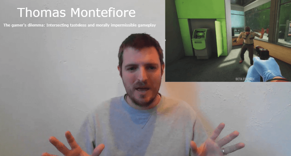 3MT: The gamer’s dilemma: Intersecting tasteless and morally impermissible gameplay