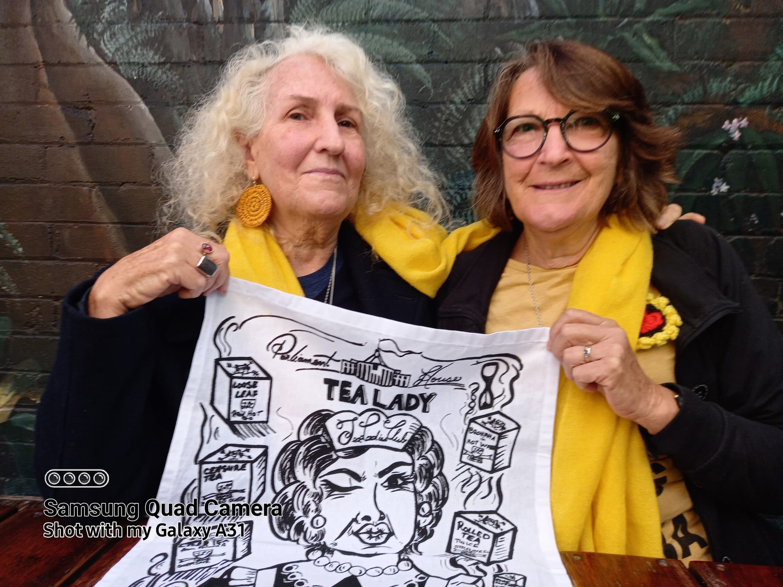 Knitting Nannas on their way to Canberra