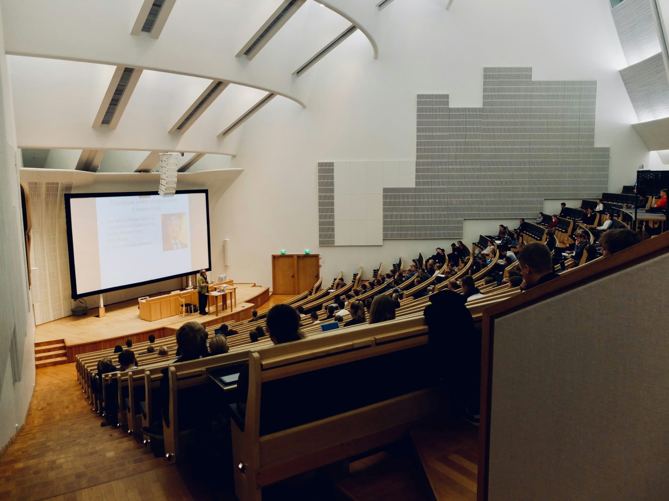 picture of a lecture hall at a university
