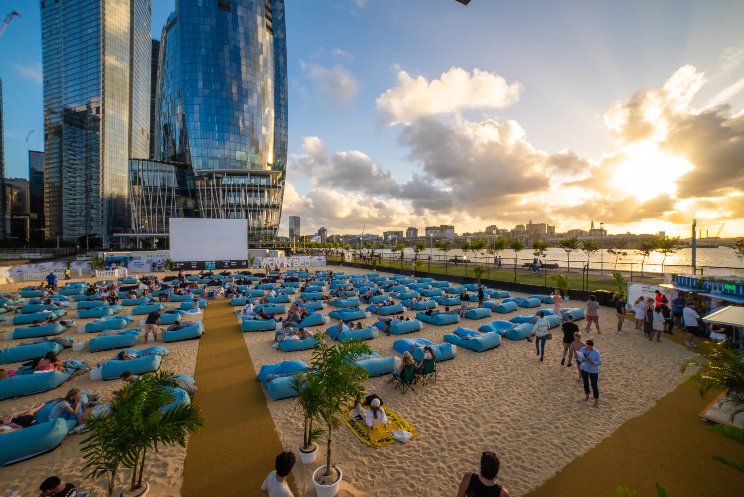 Mov’in Bed: Barangaroo’s city beach cinema this summer