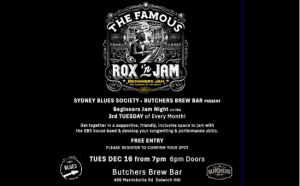 SYDNEY BLUES SOCIETY BEGINNERS JAM NIGHT